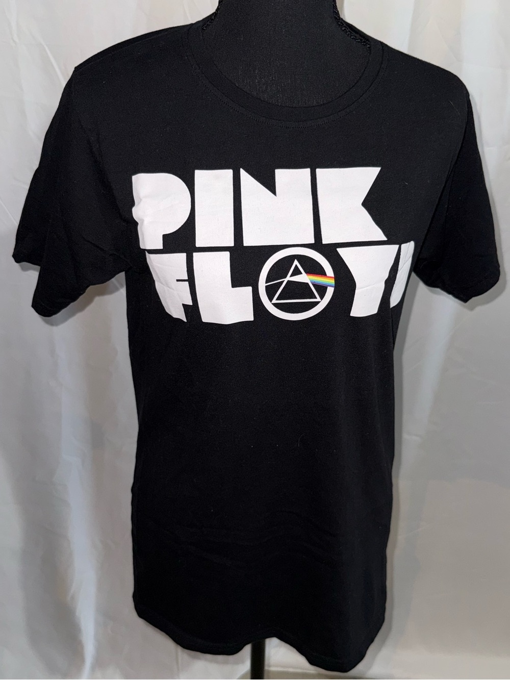 Pink Floyd Black Tee with White 50th Anniversary Print